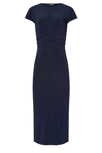 Long Tall Sally LTS Tall Ruched Bust Midi Dress Navy 10