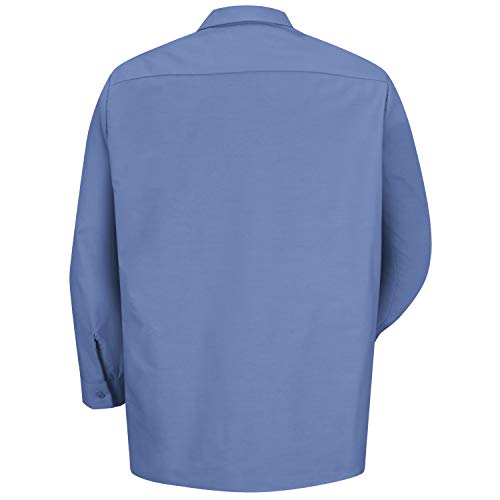 Red Kap Men's Size Industrial Work Shirt, Regular Fit, Long Sleeve, Petrol Blue, 4X-Large/Tall