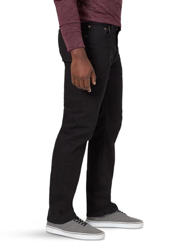 Wrangler Authentics Men's Classic 5-Pocket Regular Fit Jean, Black Flex, 34W X 36L