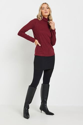 Long Tall Sally LTS Tall Women's Soft Touch Roll Neck Top Burgundy 16