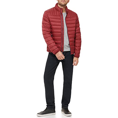 Tommy Hilfiger Men's Ultra Loft Lightweight Packable Puffer Jacket (Standard and Big & Tall), Red, XX-Large