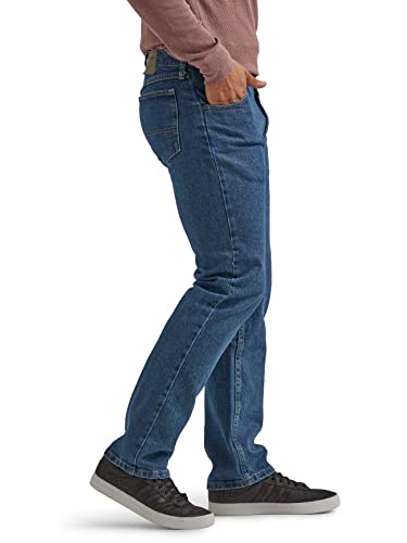 Wrangler Authentics Men's Classic 5-Pocket Regular Fit Jean, Dark Stonewash Flex, 36W X 36L