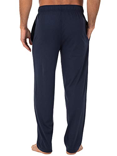 Fruit of the Loom Men's Extended Sizes Jersey Knit Sleep Pant, Navy/Navy (2-pack), 3XL Tall