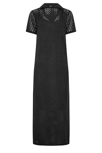 Long Tall Sally LTS Tall Crochet Midaxi Dress Black 6-8