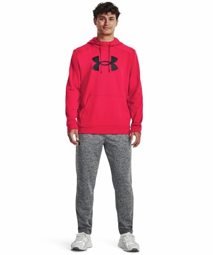 Under Armour mens Armour Fleece Big Logo Hoodie, (601) Red / / Black, Large Tall