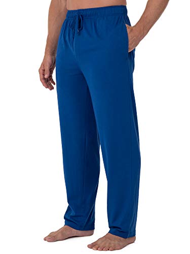Fruit of the Loom Men's Extended Sizes Jersey Knit Sleep Pant (1-Pack), Mazarine Blue, Large Tall