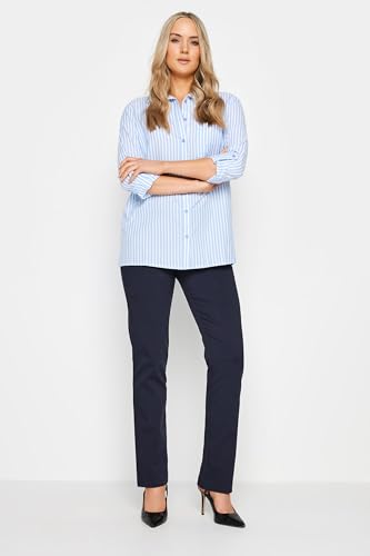 Long Tall Sally LTS Tall Women's Stretch Straight Leg Pants Blue 12