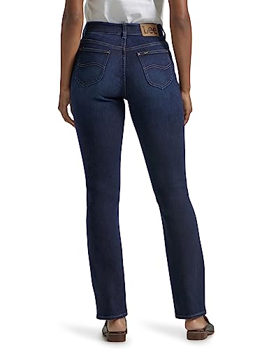 Lee Women's Ultra Lux Comfort with Flex Motion Straight Leg Jean, Main Thrill, 12 Long