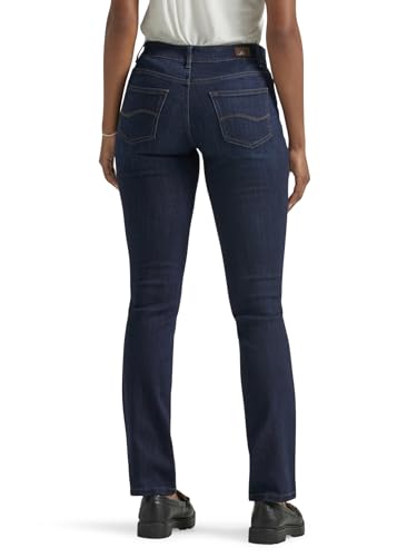 Lee Women's Ultra Lux Comfort with Flex Motion Straight Leg Jean Niagara 8 Long