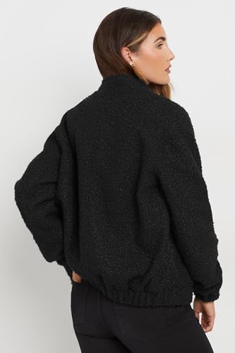 Long Tall Sally Lts Tall Boucle Bomber Jacket Black 8