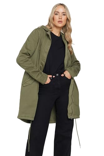 Long Tall Sally Lts Tall Women's Twill Hooded Parka Coat Green 10