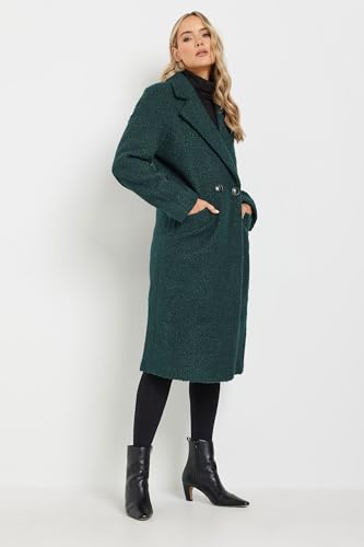 Long Tall Sally Lts Tall Boucle Wrap Midi Coat Green 6