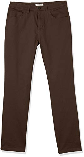 Amazon Essentials Men's Chinos, Athletic Fit, Work Pants, 5-Pocket, Comfort Stretch, Brown, 34W x 36L