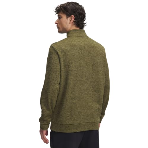 Under Armour Men's Armour Fleece Twist Quarter Zip, (320) Canteen Green / / Black, 3X-Large Tall