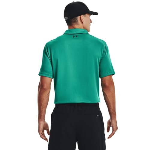 Under Armour Men's Tech Golf Polo, (508) Birdie Green / / Black, Small Tall