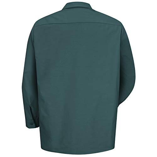 Red Kap Men's Size Industrial Work Shirt, Regular Fit, Long Sleeve, Spruce Green, 3X-Large/Tall
