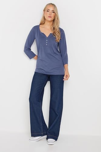 Long Tall Sally LTS Tall Henley Top Blue 14