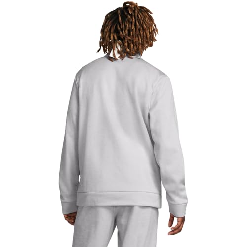 Under Armour mens Armour Fleece Twist Quarter Zip, (015) Halo Gray / / Black, 3X-Large Tall