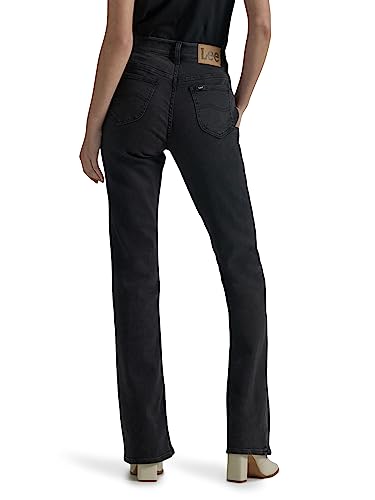 Lee Women's Ultra Lux Comfort with Flex Motion Bootcut Jean, Midnight Bloom, 8 Long