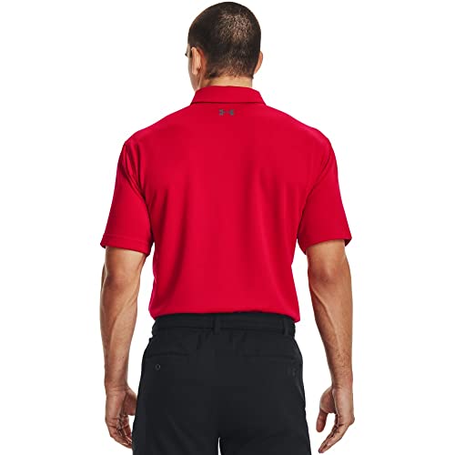 Under Armour Men's Tech Golf Polo, Red (600)/Graphite, 3X-Large Tall