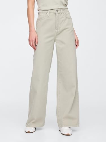 GAP Womens High Rise Wide Leg Jeans Thunder Grey 161 32 Long