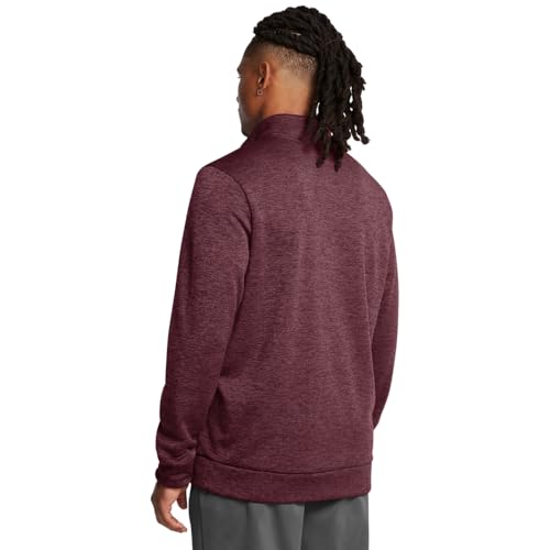 Under Armour Men's Armour Fleece Twist Quarter Zip, (600) Dark Maroon / / Black, X-Large