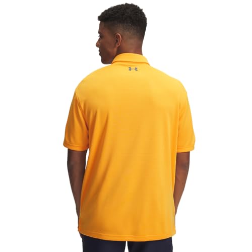 Under Armour Men's Tech Golf Polo, (793) Squad Orange / / Pitch Gray, Large Tall