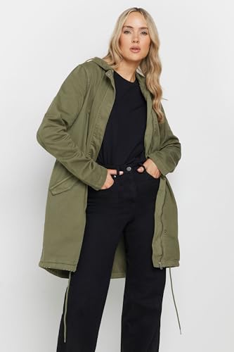 Long Tall Sally Lts Tall Women's Twill Hooded Parka Coat Green 14