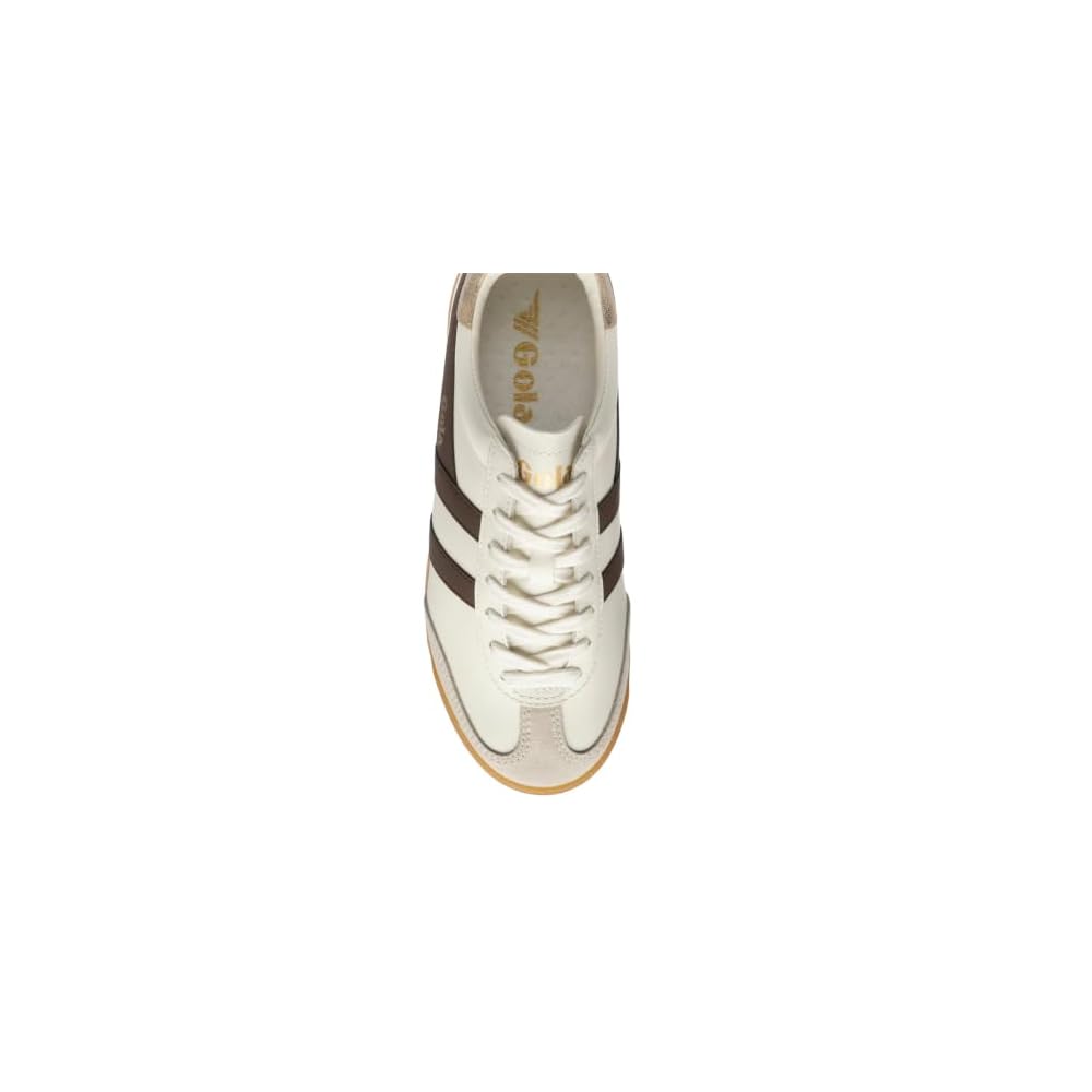 Off White/Dark Brown/Gold