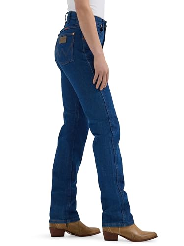 Wrangler Women's Cowboy Cut High Rise Slim Fit Tapered Leg Jean, Prewash, 7-36