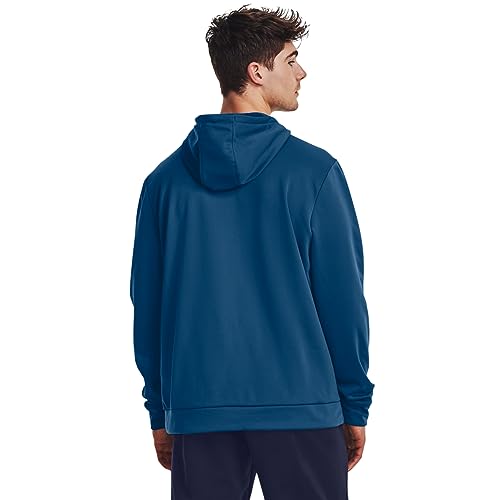Under Armour mens Armour Fleece Big Logo Hoodie, (426) Varsity Blue / / Black, Large Tall
