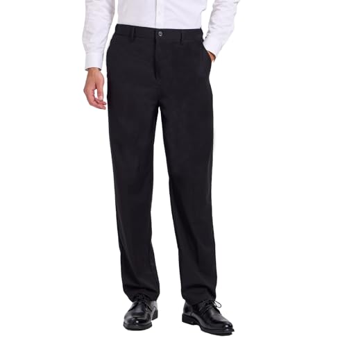 Tall Men's 36"/38" Inseam Classic Dress Work Pants Black