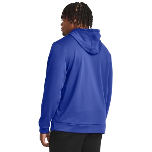 Under Armour mens Armour Fleece Big Logo Hoodie, (400) Team Royal / / Black, Large Tall