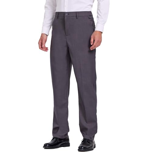 Tall Men's 36"/38" Inseam Classic Dress Work Pants Charcoal