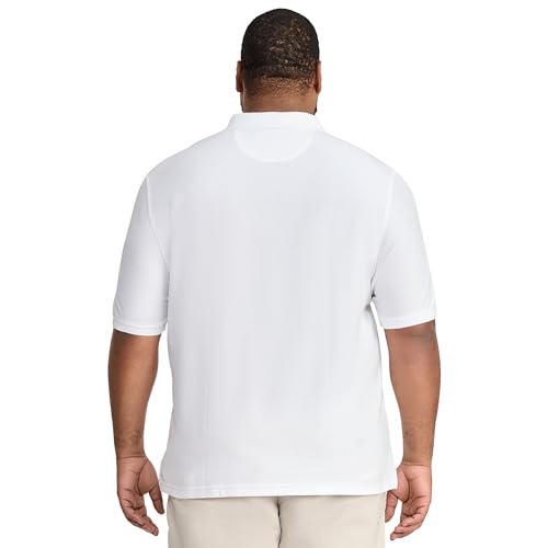 IZOD Men’s Big-and-Tall Advantage Performance Short-Sleeve Solid Polo Shirt, Bright White, 4X-Large