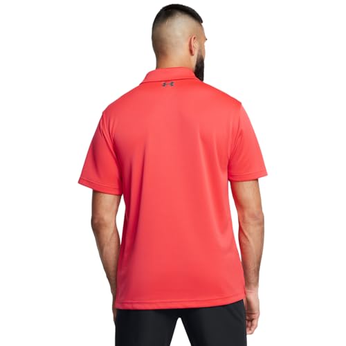 Under Armour Men's Tech Golf Polo, (713) Racer Red / / Pitch Gray, 3X-Large Tall