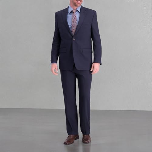 J.M. Haggar Men's Suit Jacket Pant, Dark Navy, 52 Tall