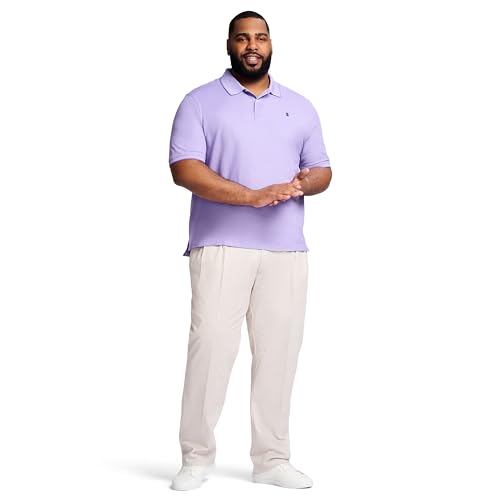 IZOD Men’s Big-and-Tall Advantage Performance Short-Sleeve Solid Polo Shirt, Dahlia Purple, Large
