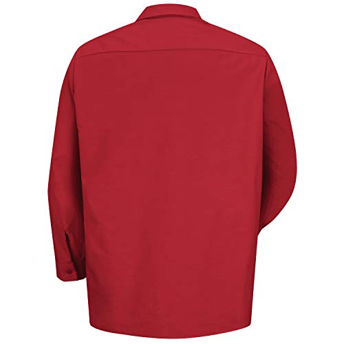 Red Kap mens Industrial Shirt, Regular Fit, Long Sleeve Work Utility Button Down Shirt, Red, XX-Large Tall US