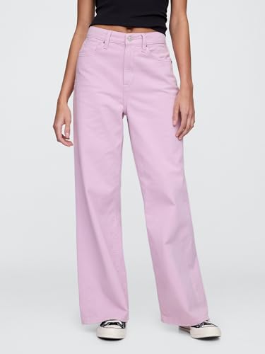 GAP Womens High Rise Wide Leg Jeans Orchid 207 31 Long