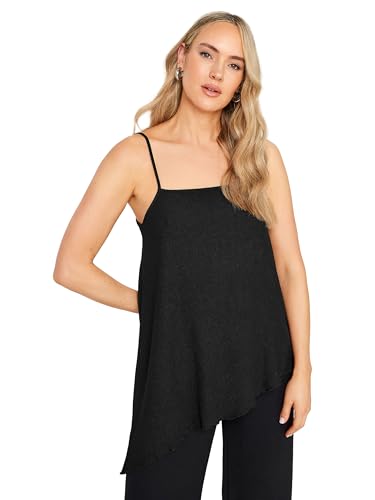 Long Tall Sally LTS Tall Strappy Asymmetric Cami Top Black 8