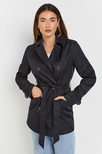 Long Tall Sally Lts Tall Lined Trench Coat Navy 6
