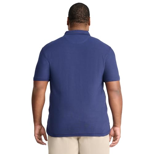 IZOD Men’s Big-and-Tall Advantage Performance Short-Sleeve Solid Polo Shirt, Peacoat, 4X-Large