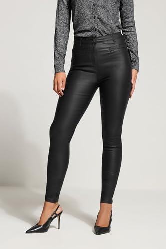 Long Tall Sally LTS Tall Faux Leather Skinny Pants Black 12