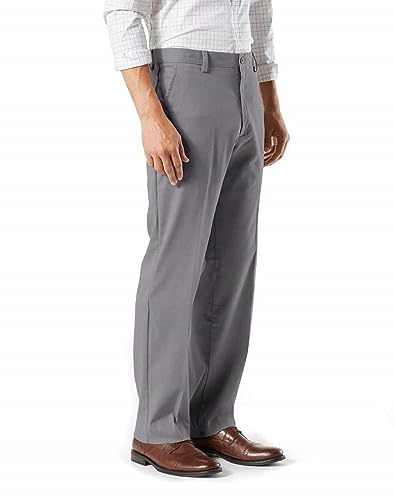 Dockers Men's Classic Fit Easy Khaki Pants (Regular and Big & Tall), Burma Grey, 42W x 36L