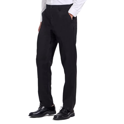 Tall Men's 36"/38" Inseam Classic Dress Work Pants Black