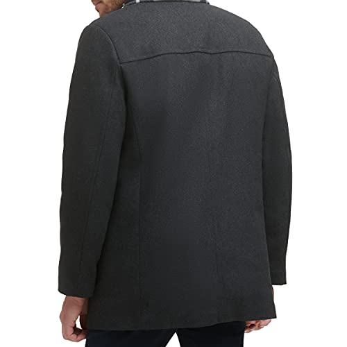 Dockers Men's Weston Wool Blend Coat with Scarf (Regular and Big & Tall) , Charcoal, X-Large Tall Big & Tall