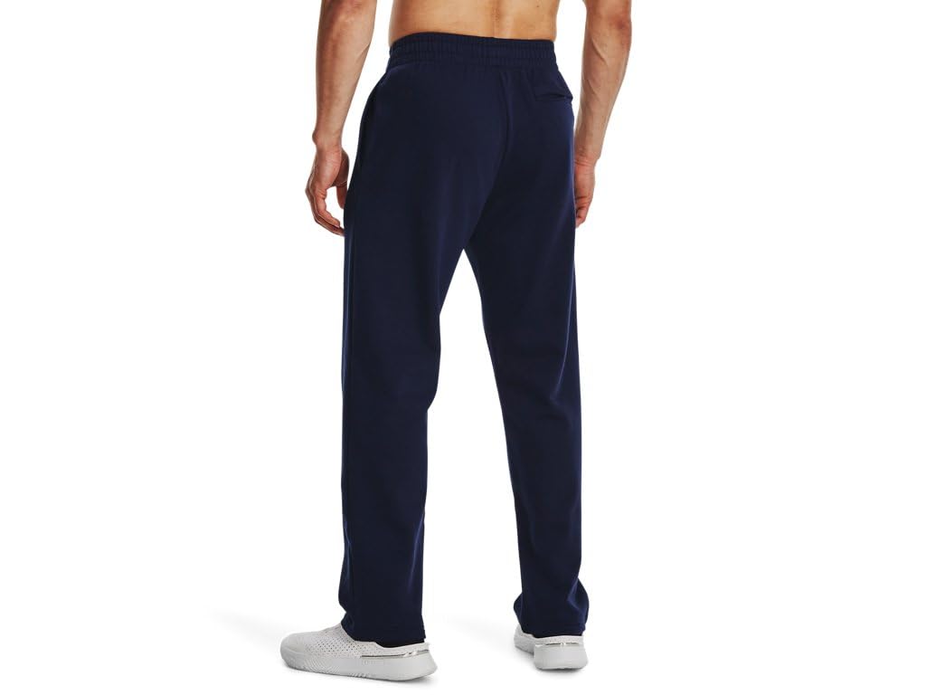 Under Armour Men's Rival Fleece Pants, (410) Midnight Navy / / White, Medium Tall