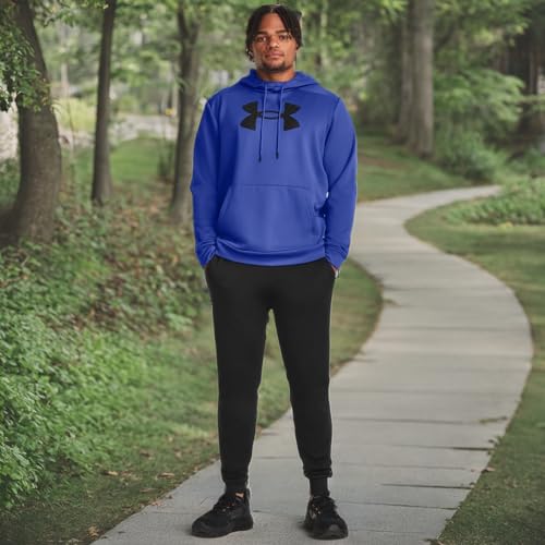 Under Armour mens Armour Fleece Big Logo Hoodie, (400) Team Royal / / Black, Large Tall