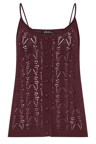 Long Tall Sally Lts Tall Pointelle Knit Button Cami Top Purple 14-16